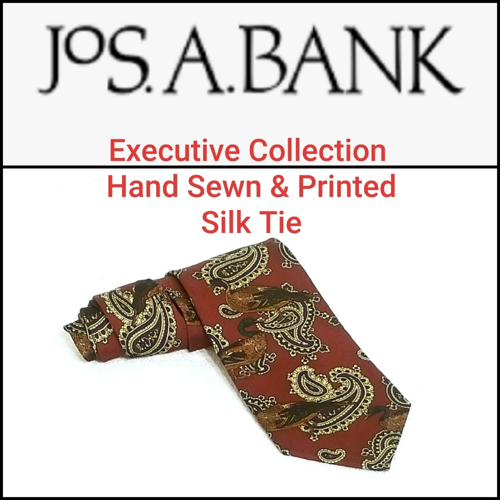 Jos A Bank Executive Collection Silk Paisley Tie